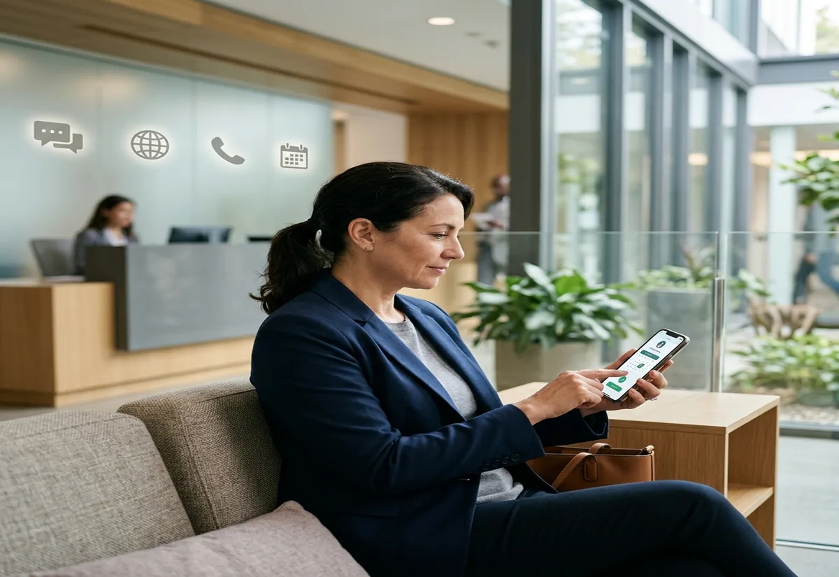 Recorrido omnicanal del paciente desde WhatsApp, web o llamada