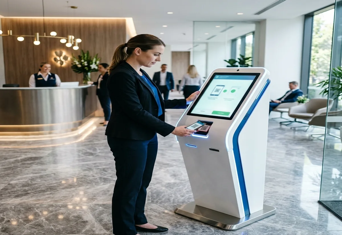 Kiosco de autogestión y validación QR para solicitud de turnos
